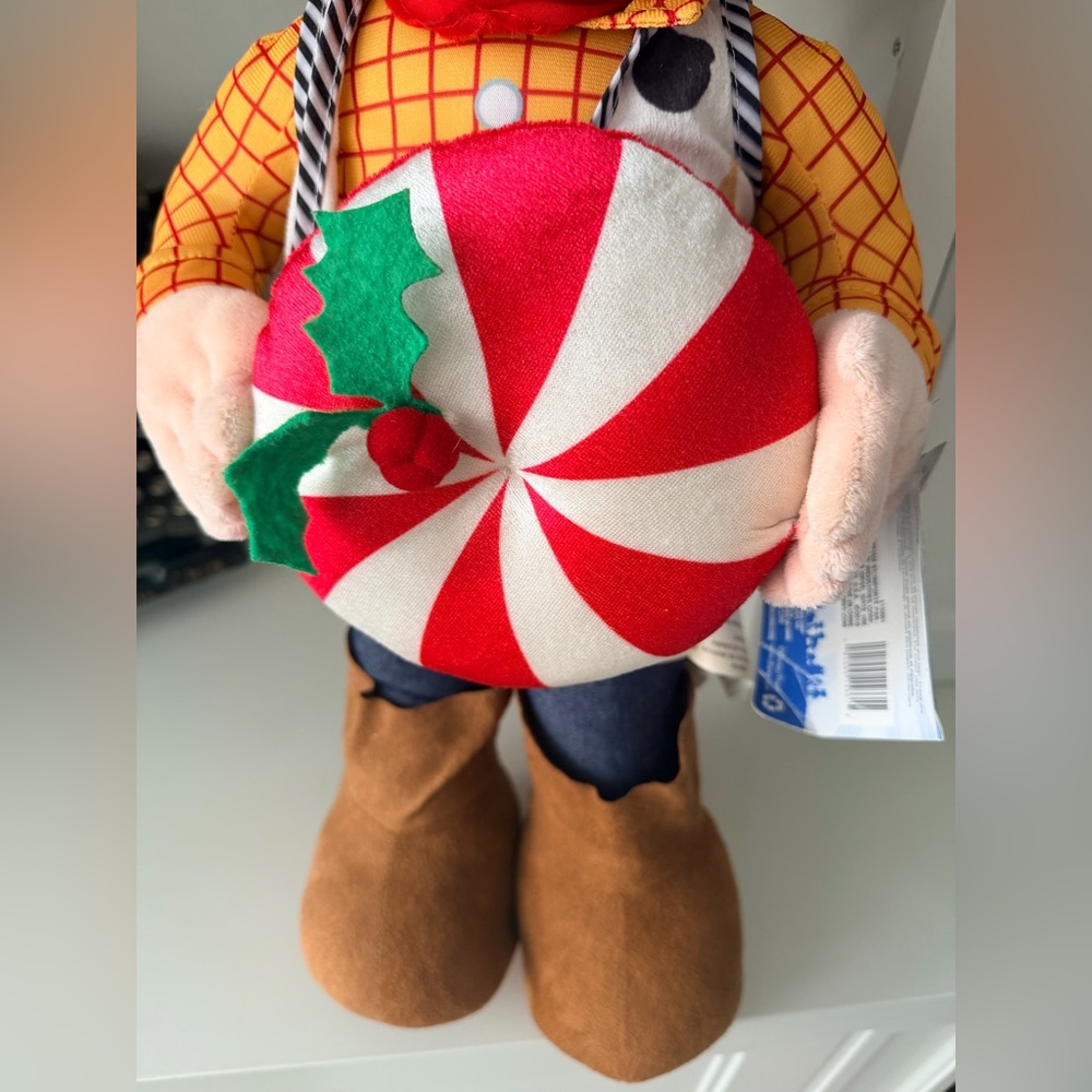 RARE TOY STORY 4 Woody 25” Christmas Peppermint Swirl Candy Decor Door Greeter - Picture 5 of 11